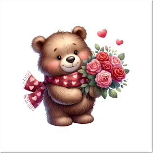 Valentine Love Bear Posters and Art